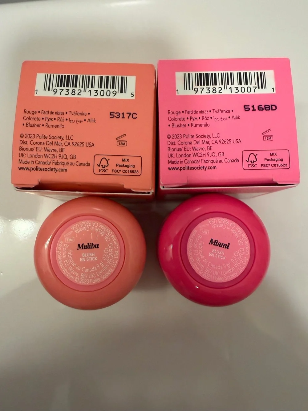 Polite Society Polite Pops Powder Blush Stick (2PC Bundle) - New In Box
